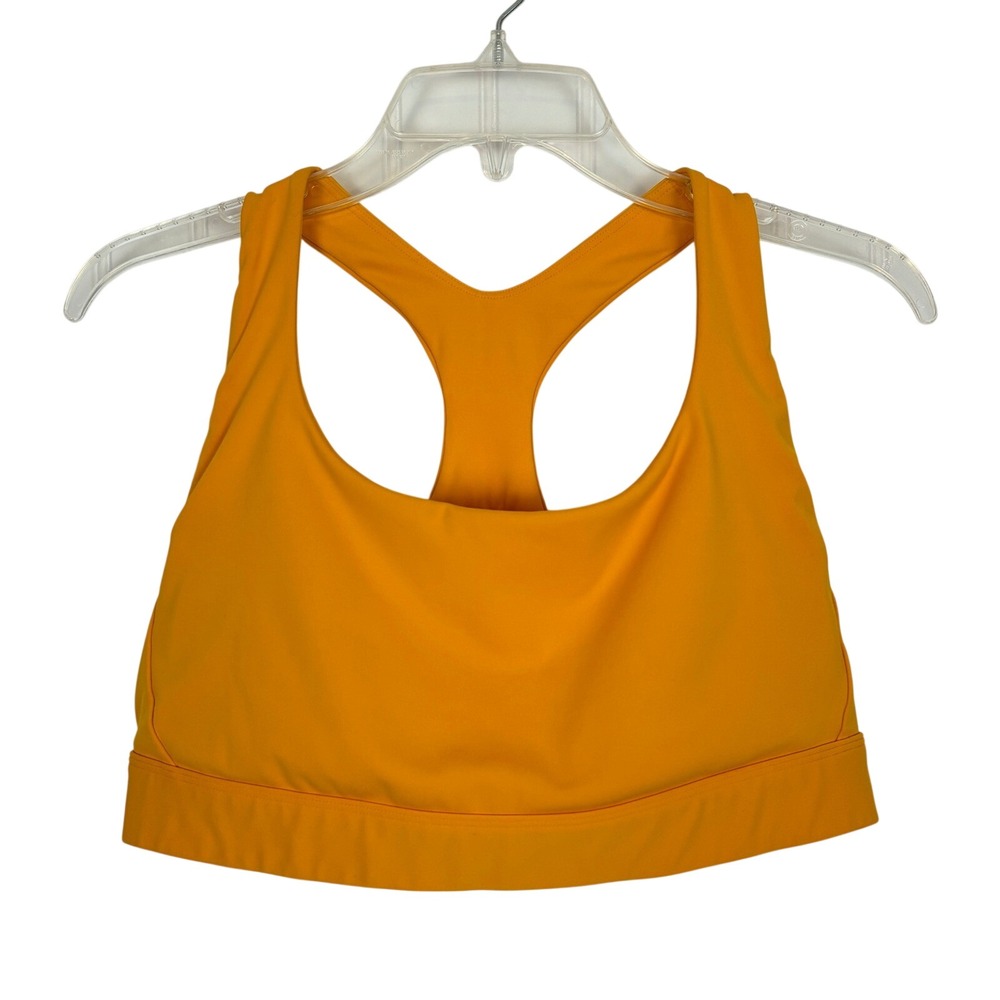 Athleta Sports Bra Womens XL Orange Racerback Adjustable Hook Eye Activewear